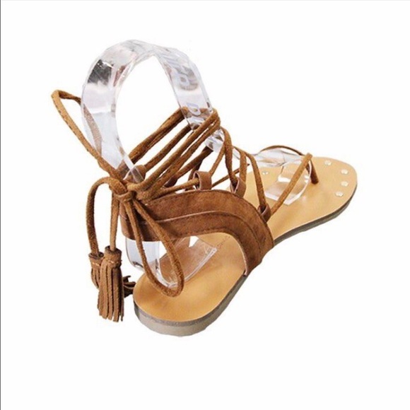 Vegan Suede Tassel Sandal! - Picture 2 of 4